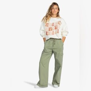 NWT Roxy Precious Cargo Pant Oil Green size Large